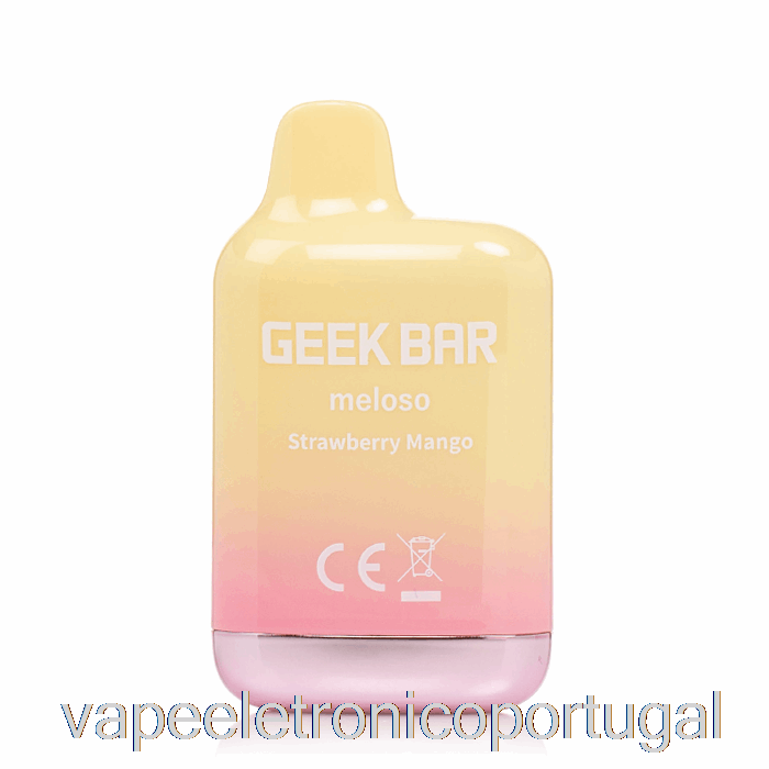 Vape Eletrônico Geek Bar Meloso Mini 1500 Manga Morango Descartável